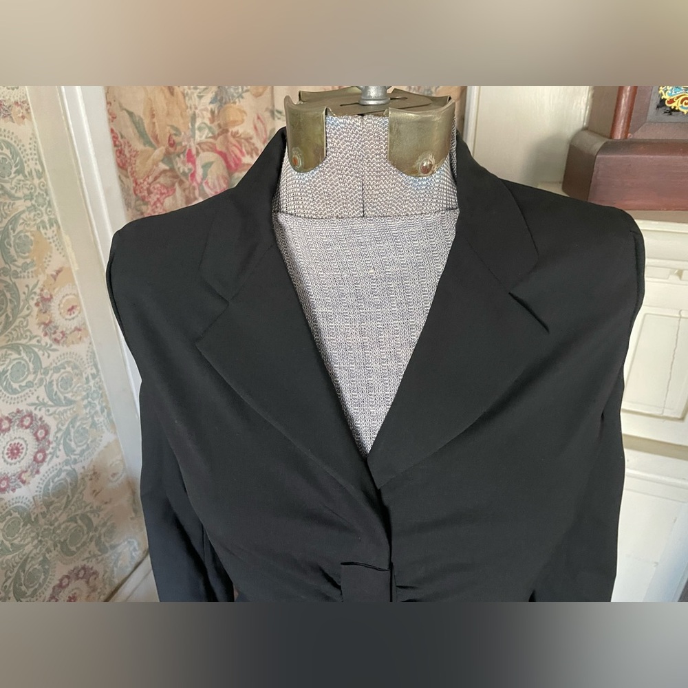 Prada 2006 Solid Black Blazer With Rouching - image 2